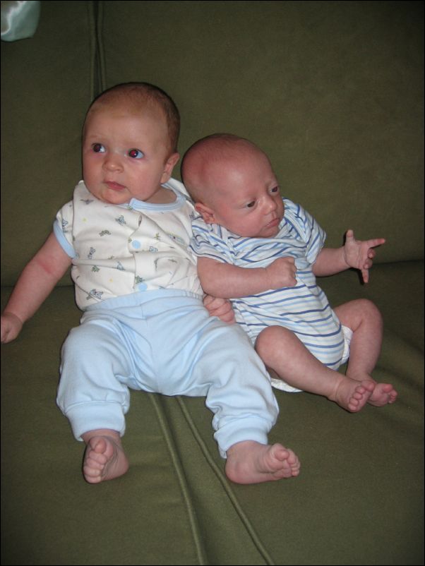 Declan dwarfing Owen